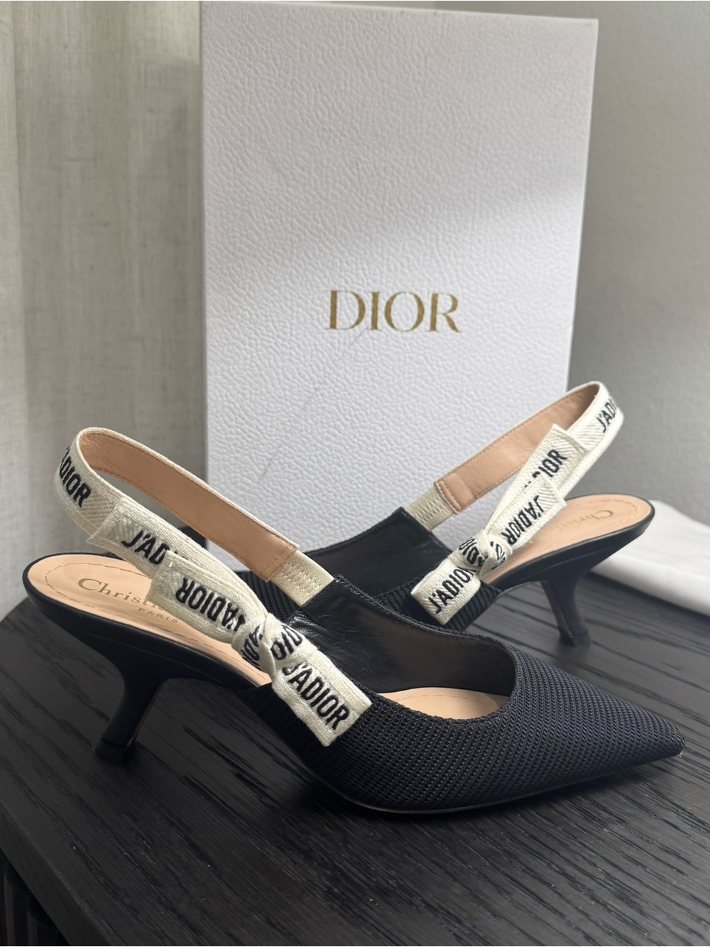 Christian Dior J'adior Slingback Pumps Black 36